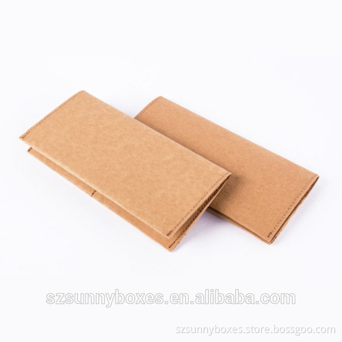 Washable Kraft Paper Folding Long Wallet With 9 Card Slots